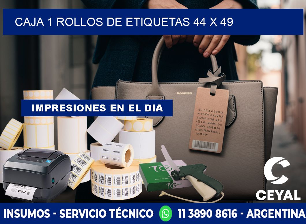 CAJA 1 ROLLOS DE ETIQUETAS 44 x 49