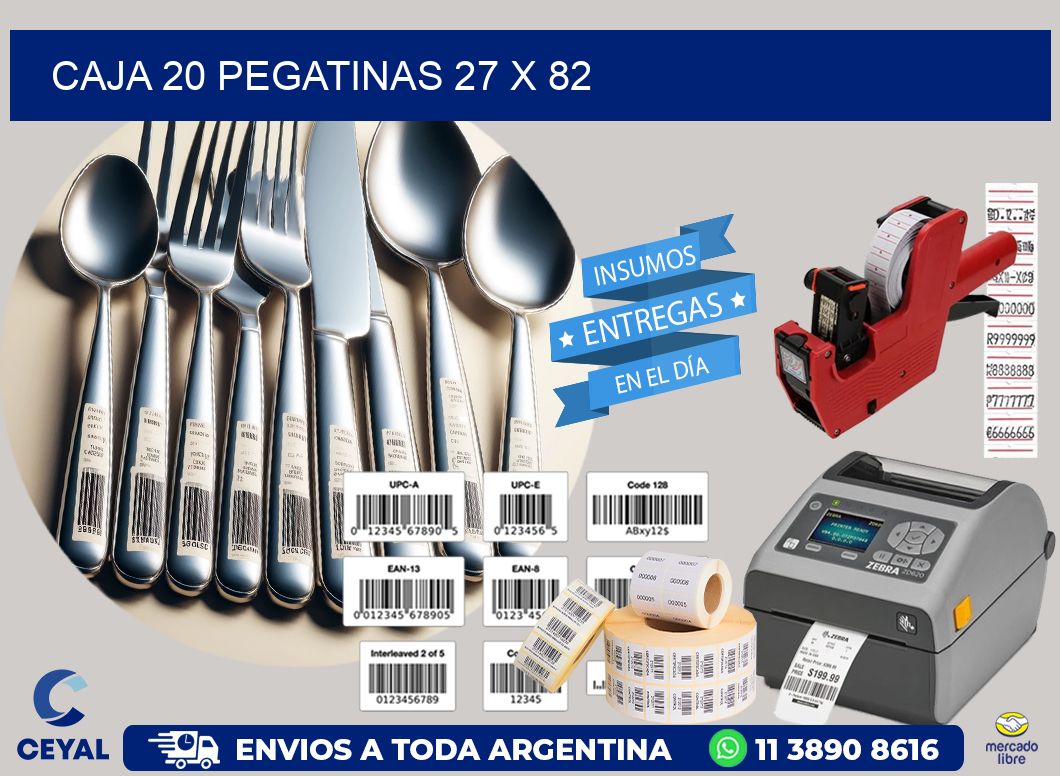 CAJA 20 PEGATINAS 27 x 82