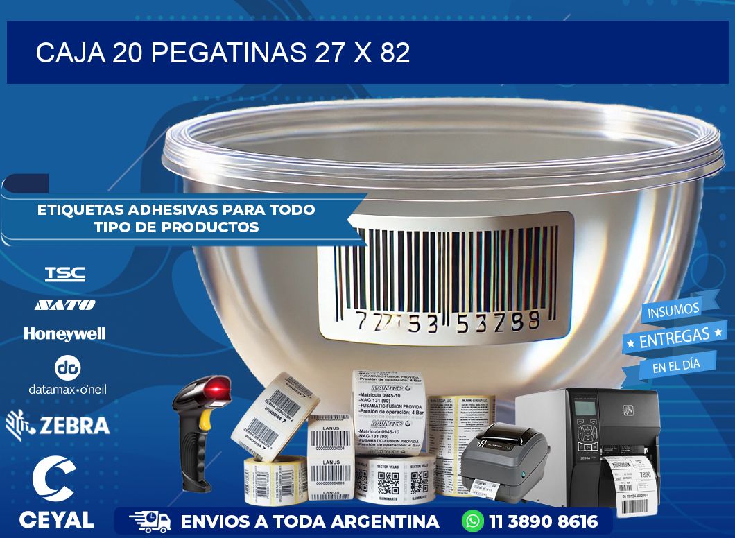 CAJA 20 PEGATINAS 27 x 82