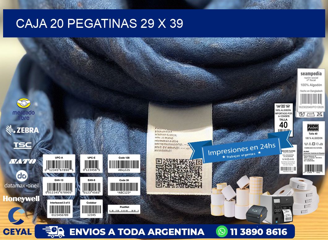 CAJA 20 PEGATINAS 29 x 39