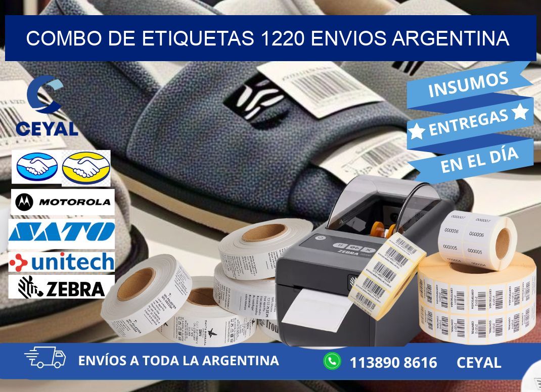 Combo de etiquetas 1220 ENVIOS ARGENTINA