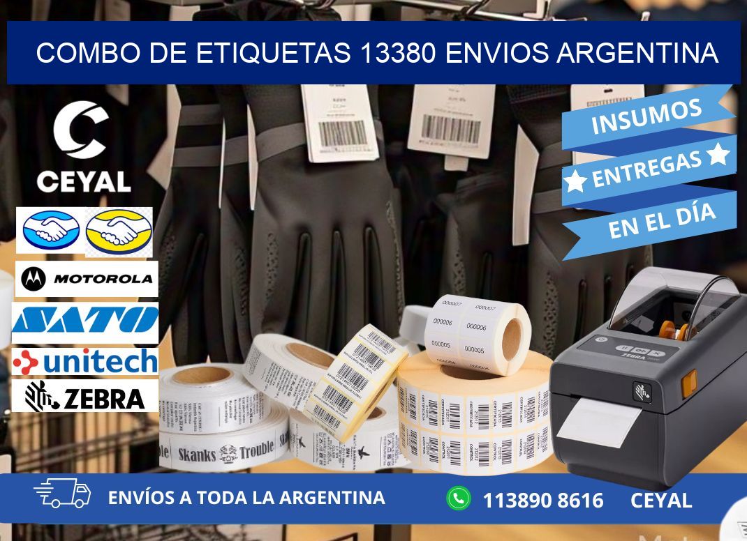 Combo de etiquetas 13380 ENVIOS ARGENTINA