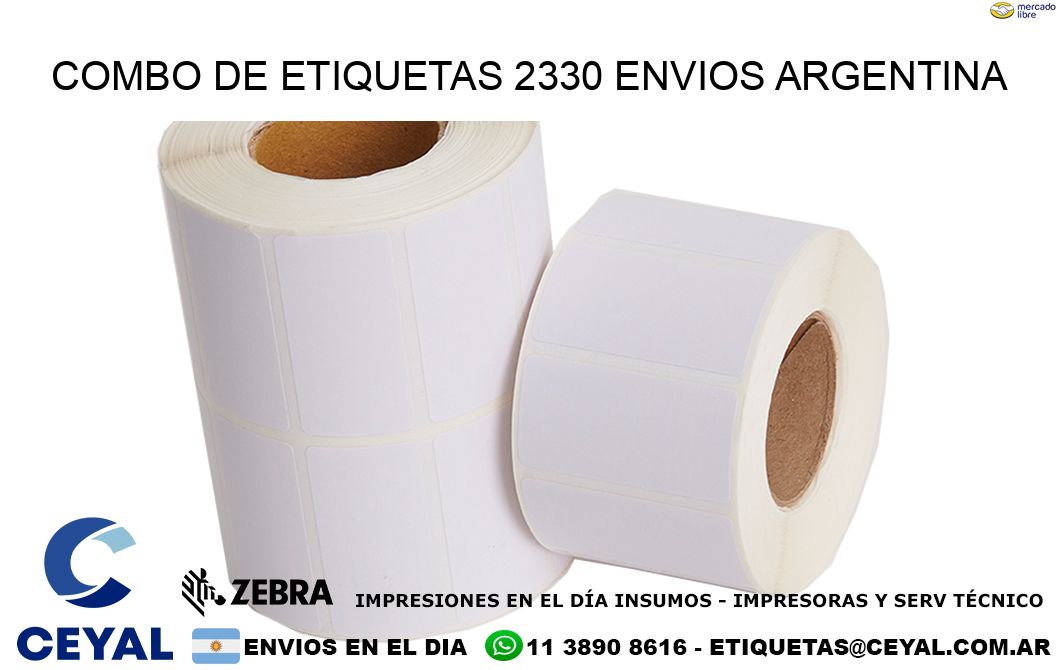 Combo de etiquetas 2330 ENVIOS ARGENTINA