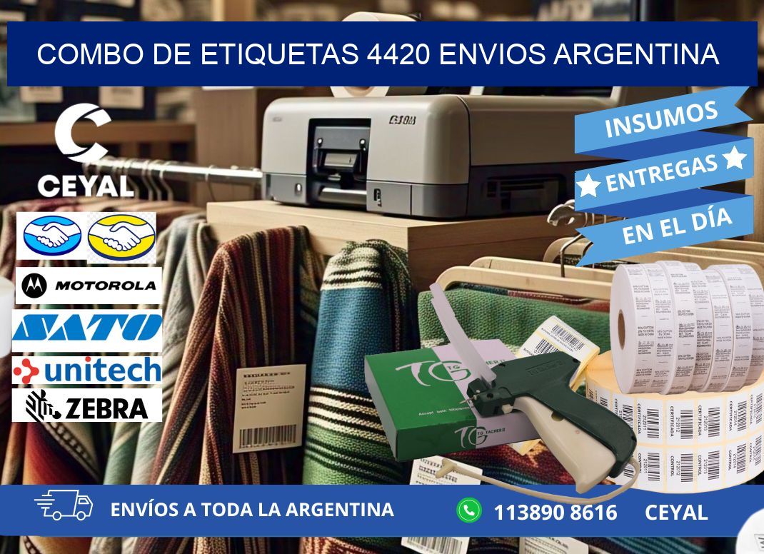 Combo de etiquetas 4420 ENVIOS ARGENTINA