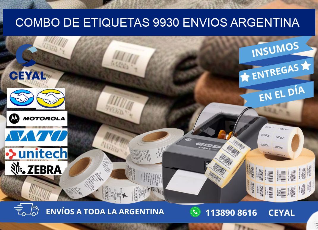 Combo de etiquetas 9930 ENVIOS ARGENTINA