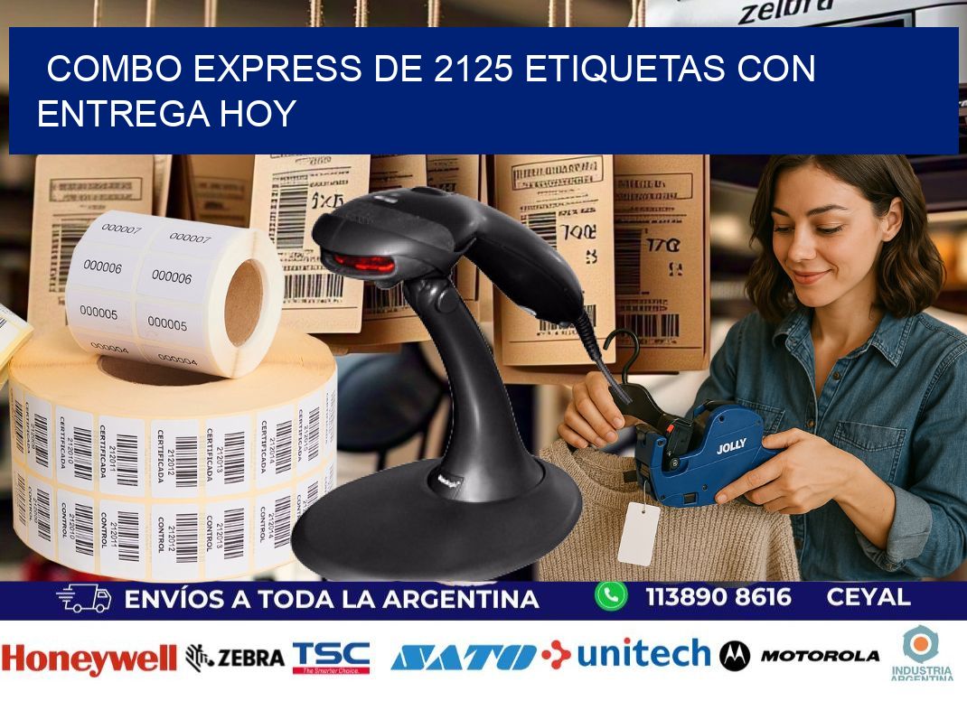 Combo express de 2125 etiquetas con entrega hoy