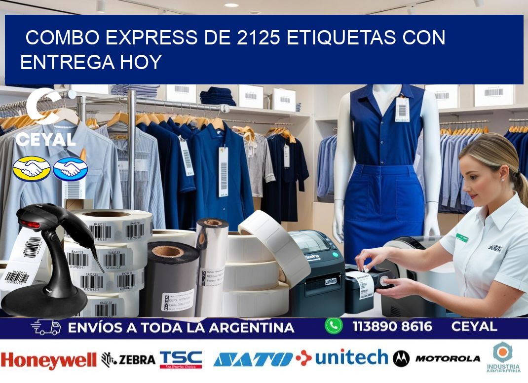 Combo express de 2125 etiquetas con entrega hoy