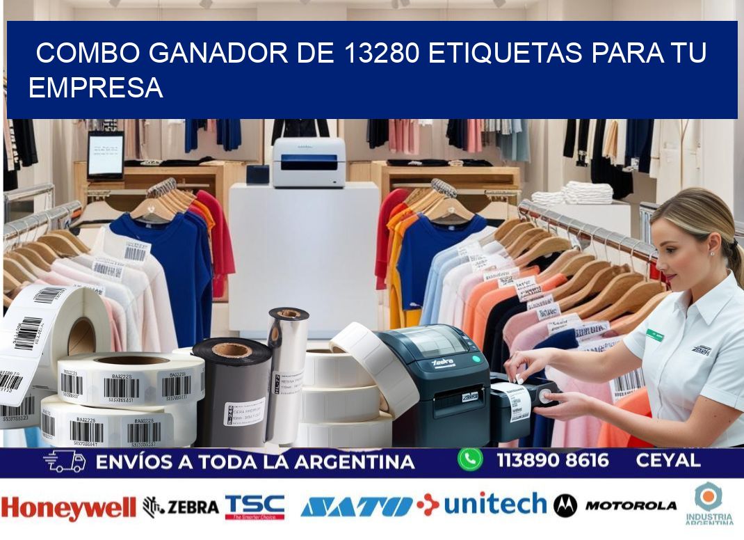 Combo ganador de 13280 etiquetas para tu empresa