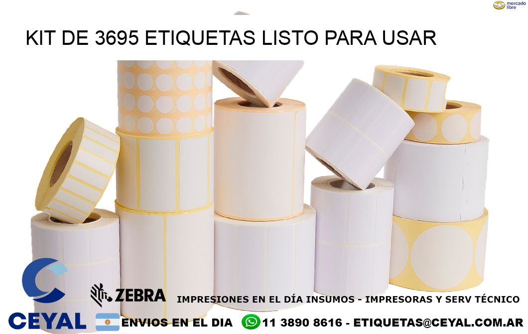 Kit de 3695 etiquetas listo para usar