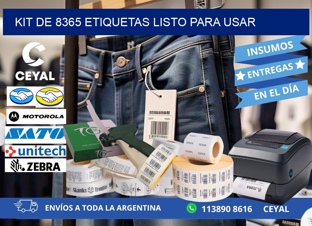 Kit de 8365 etiquetas listo para usar