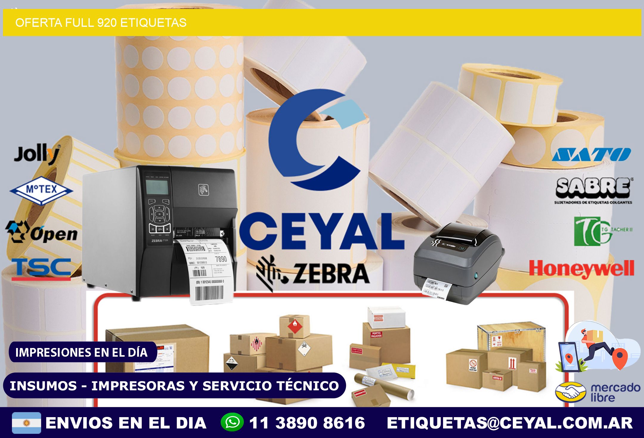 Oferta full 920 etiquetas