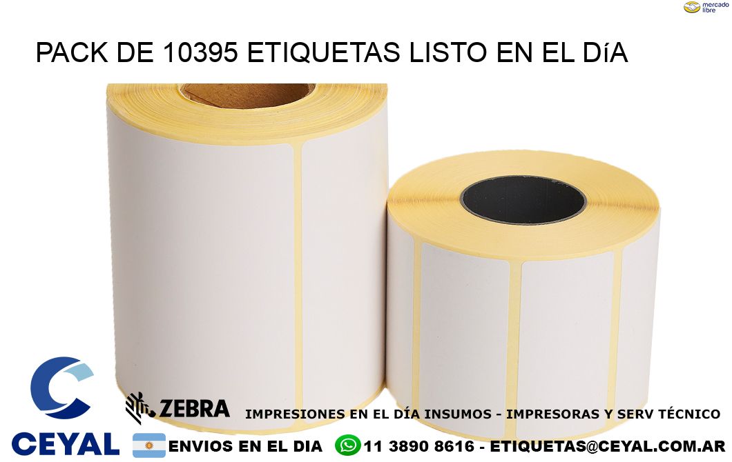 Pack de 10395 etiquetas listo en el día