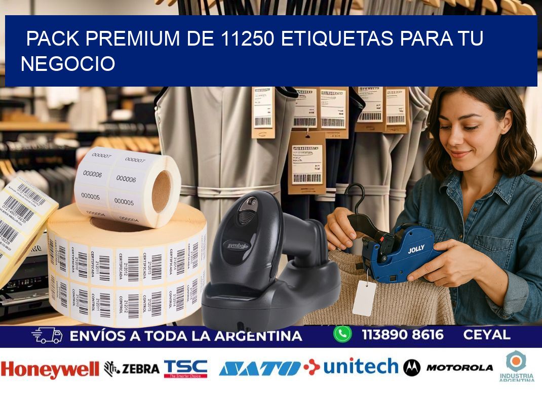 Pack premium de 11250 etiquetas para tu negocio
