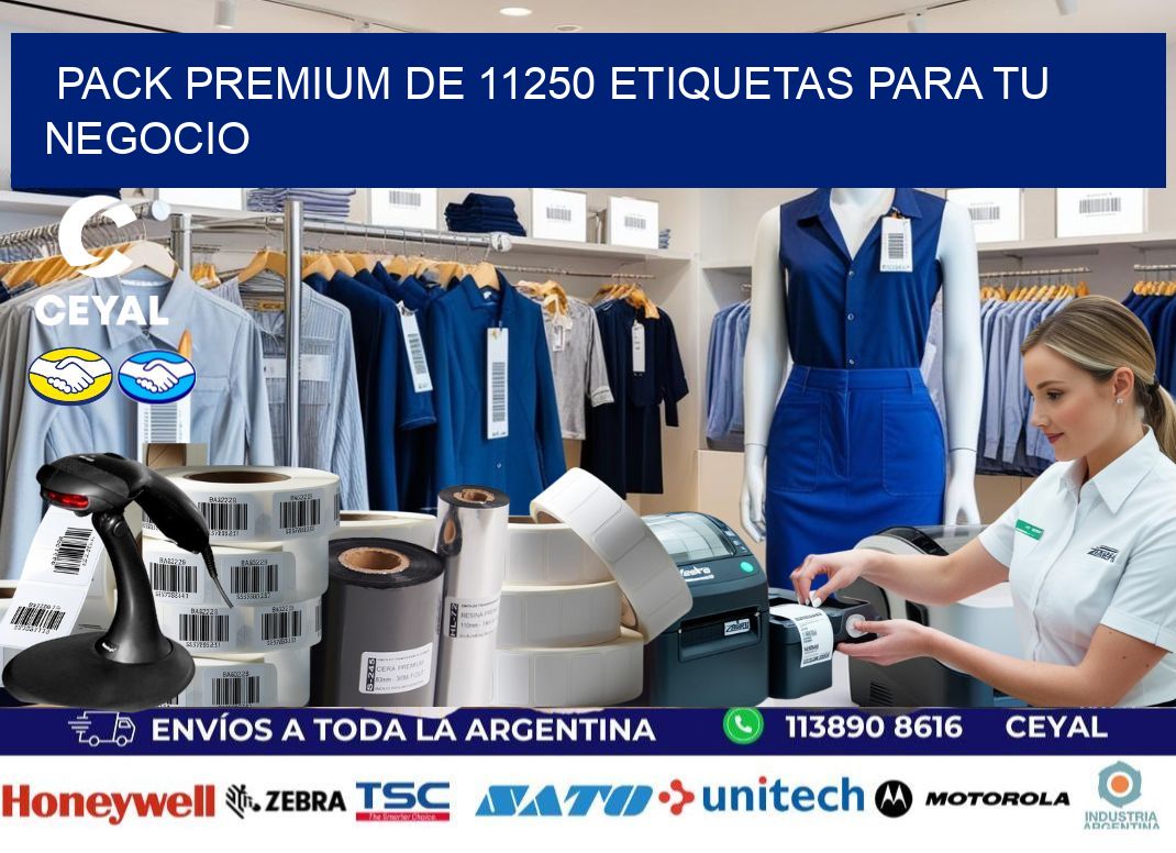 Pack premium de 11250 etiquetas para tu negocio