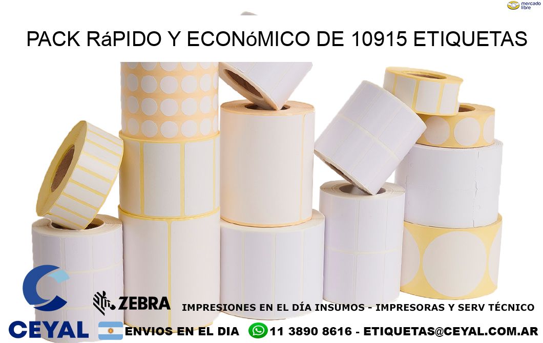 Pack rápido y económico de 10915 etiquetas