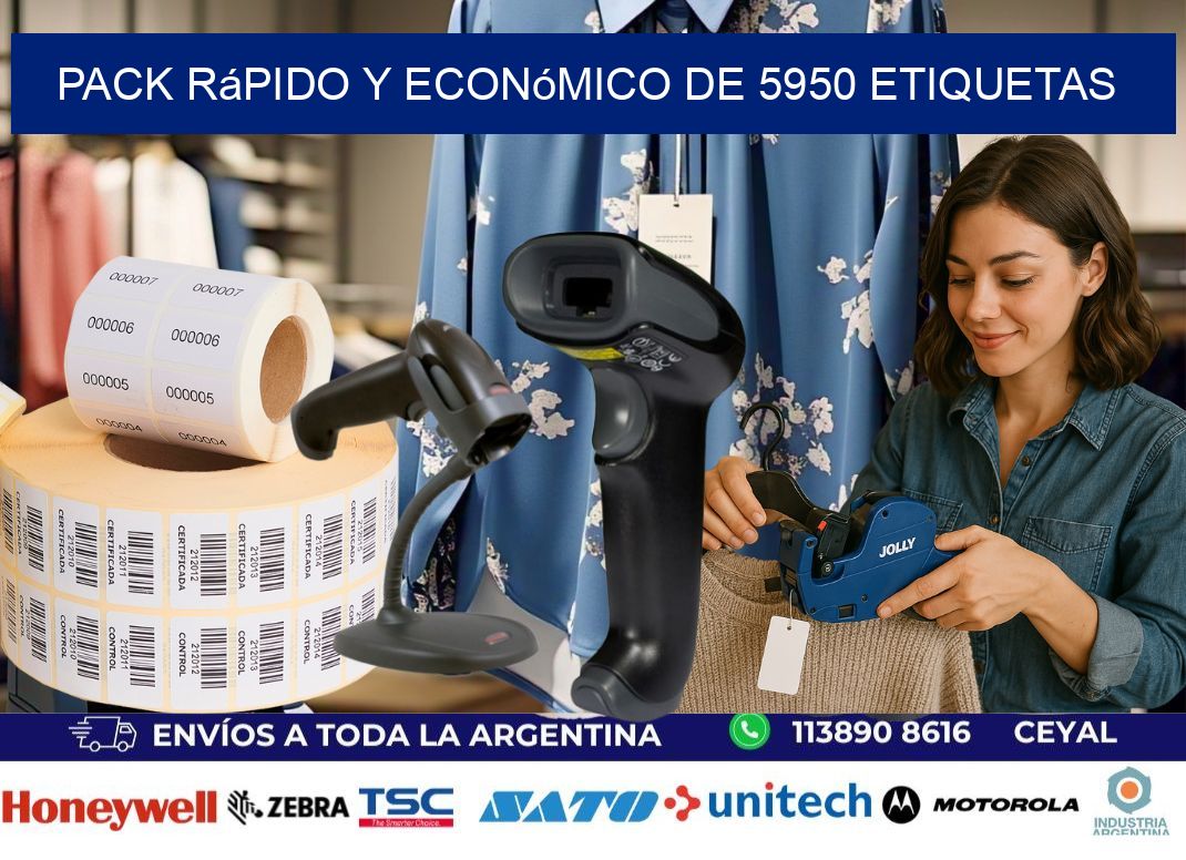Pack rápido y económico de 5950 etiquetas