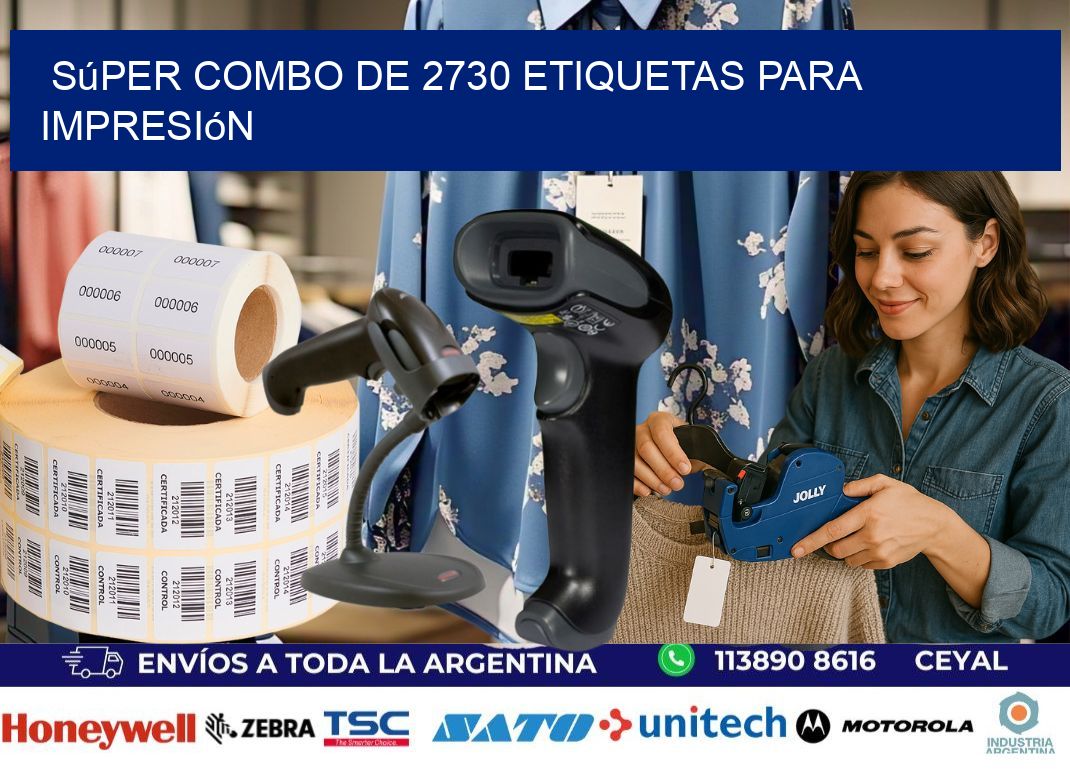 Súper combo de 2730 etiquetas para impresión