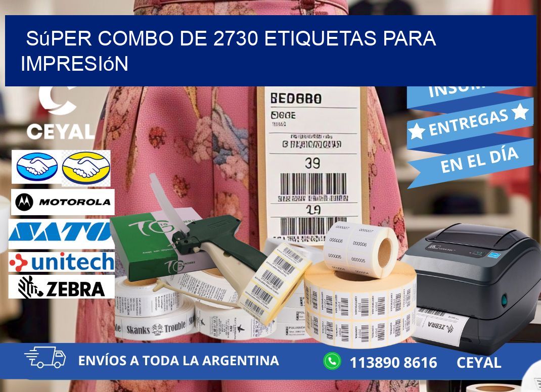 Súper combo de 2730 etiquetas para impresión