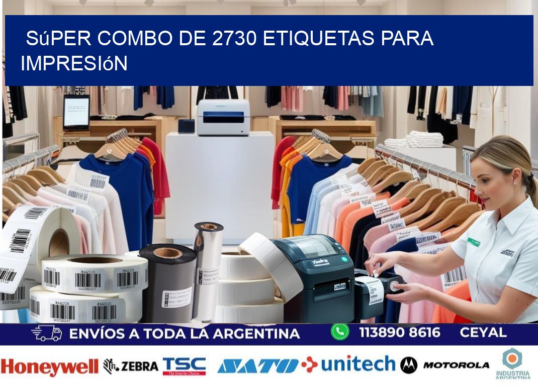 Súper combo de 2730 etiquetas para impresión