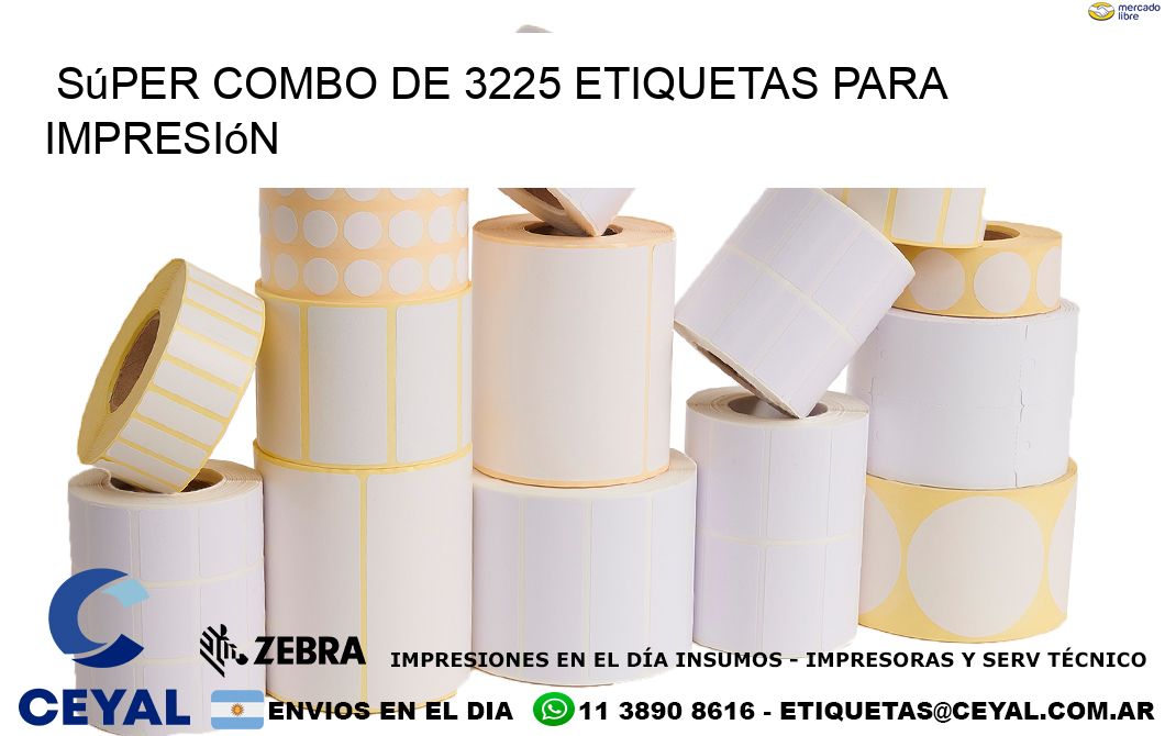 Súper combo de 3225 etiquetas para impresión