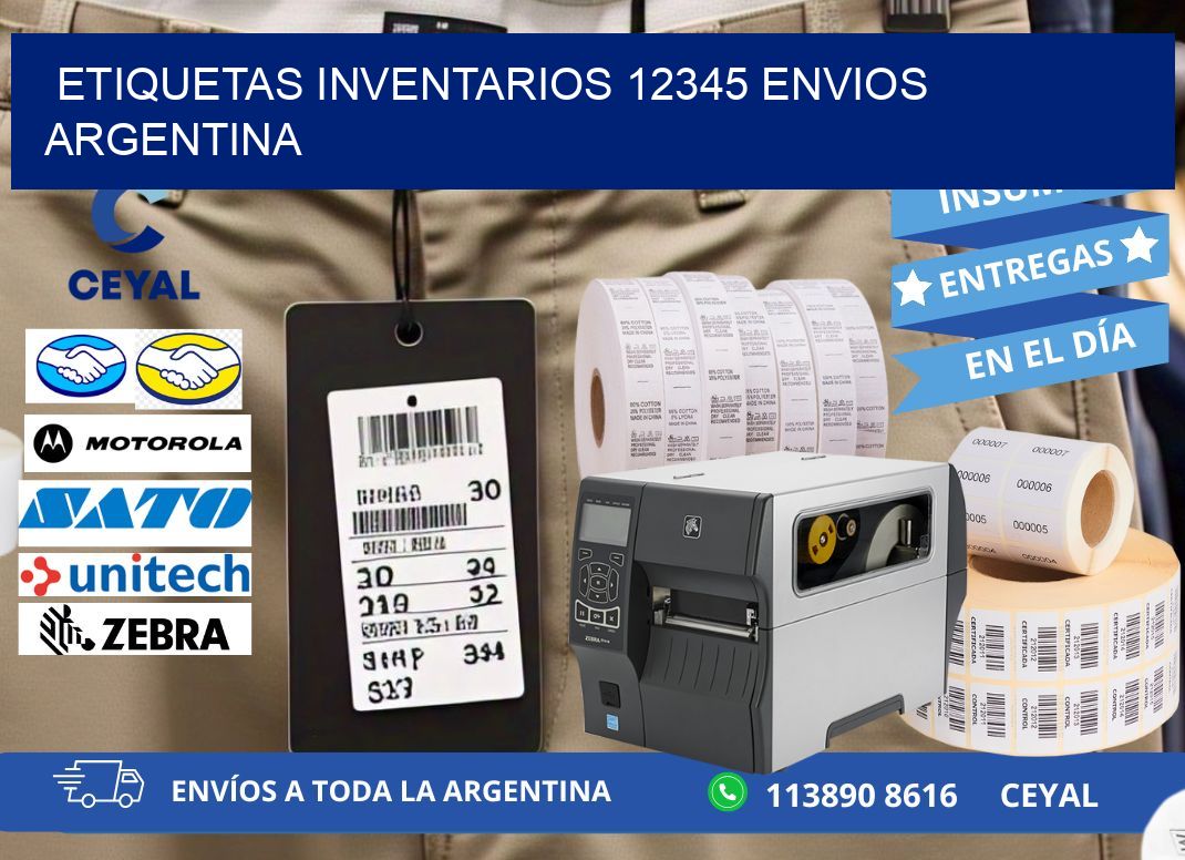 etiquetas inventarios 12345 ENVIOS ARGENTINA