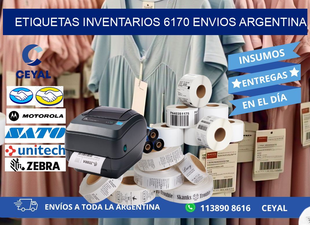 etiquetas inventarios 6170 ENVIOS ARGENTINA