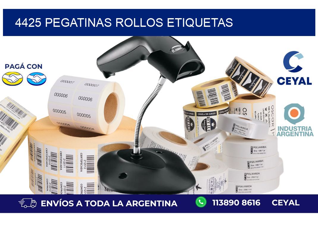4425 Pegatinas rollos etiquetas
