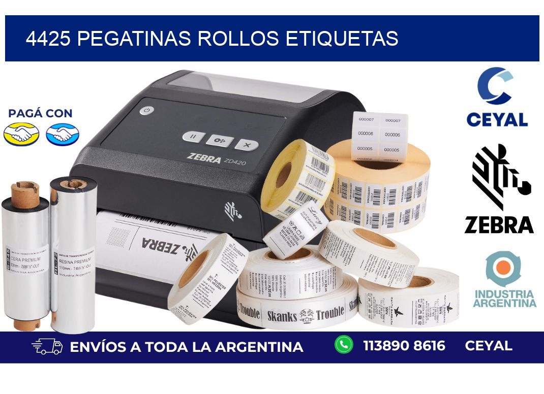 4425 Pegatinas rollos etiquetas