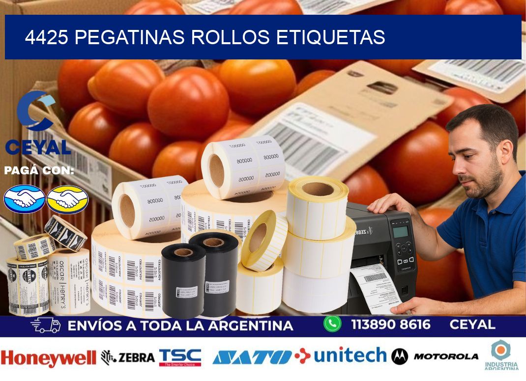 4425 Pegatinas rollos etiquetas
