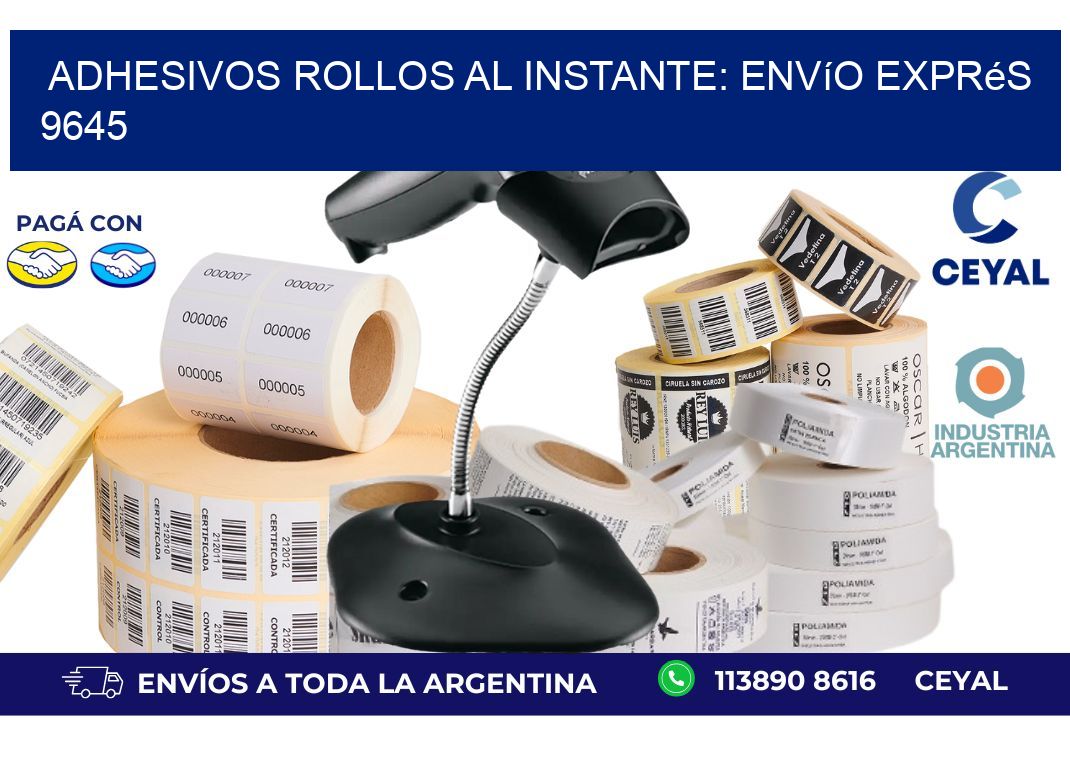 Adhesivos rollos al Instante: Envío Exprés 9645
