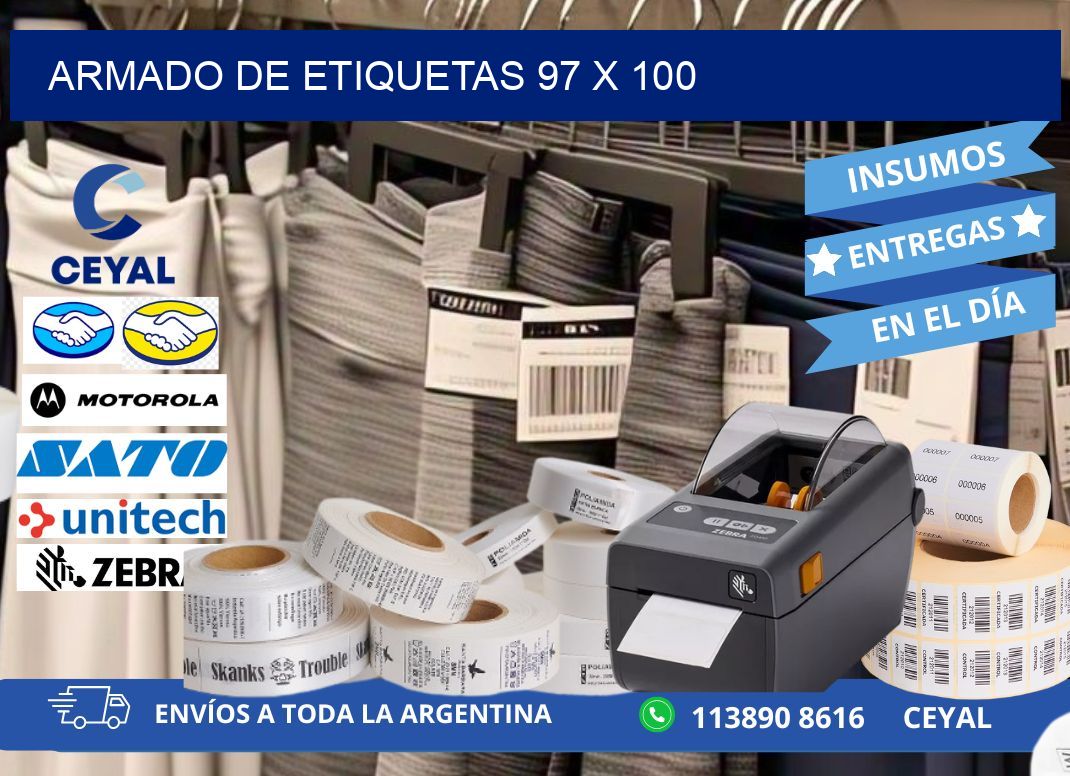 Armado de etiquetas 97 x 100