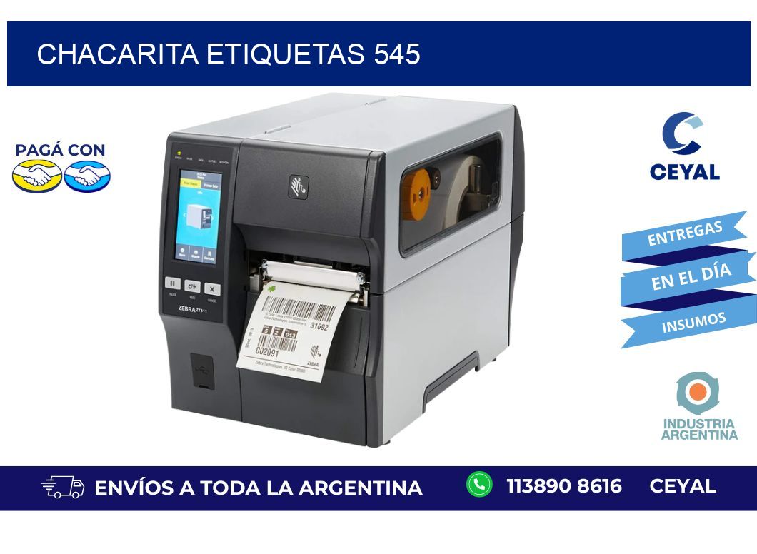 Chacarita etiquetas 545