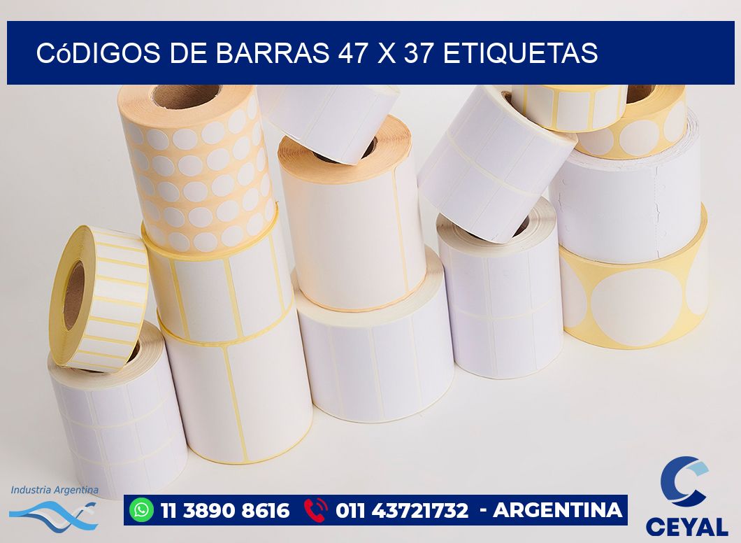 Códigos de Barras 47 x 37 etiquetas
