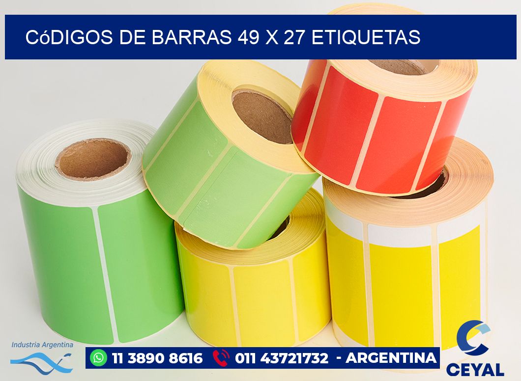 Códigos de Barras 49 x 27 etiquetas