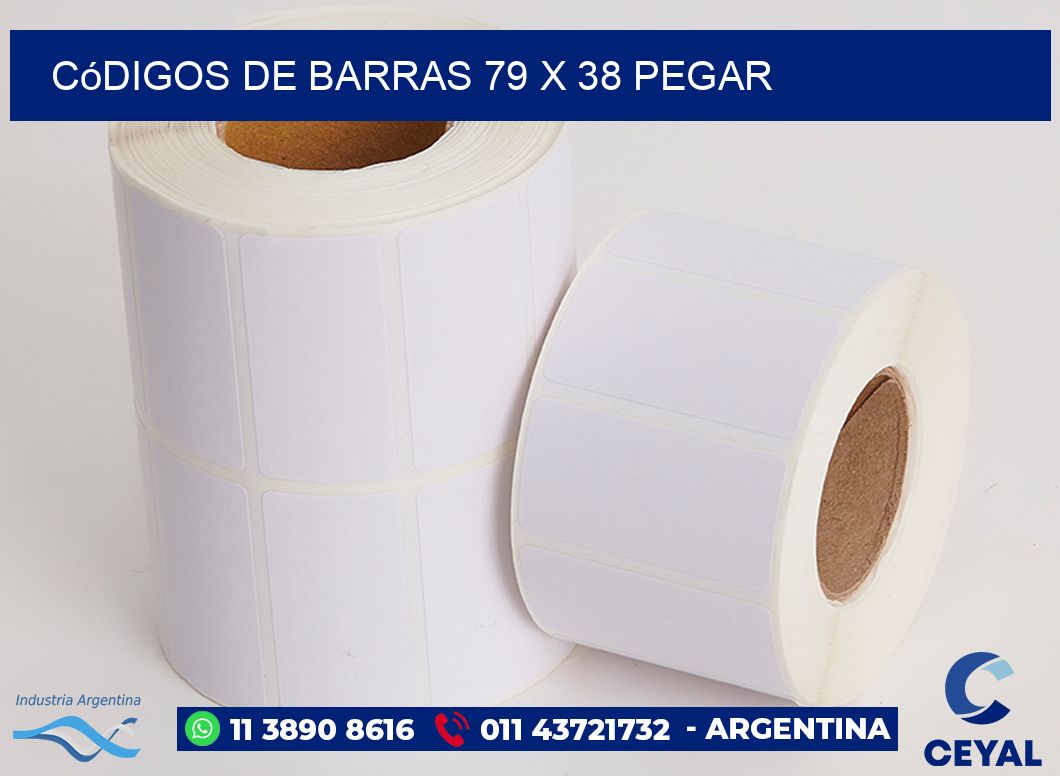 Códigos de Barras 79 x 38 pegar