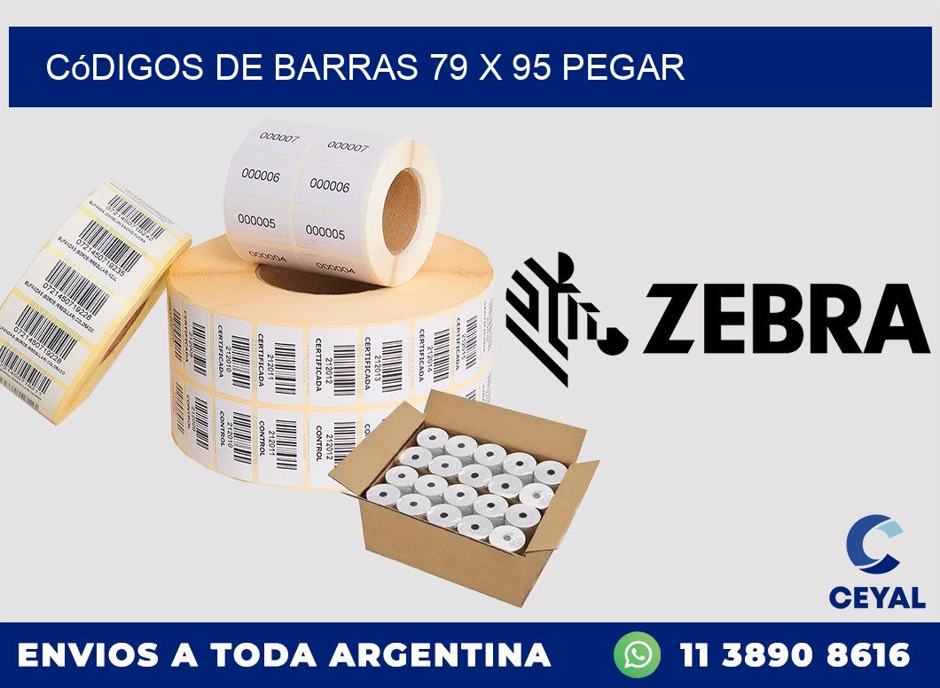 Códigos de Barras 79 x 95 pegar