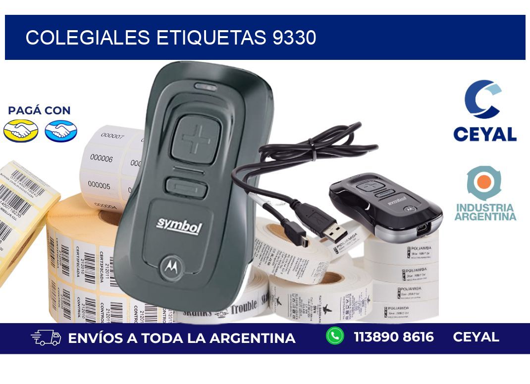 Colegiales etiquetas 9330
