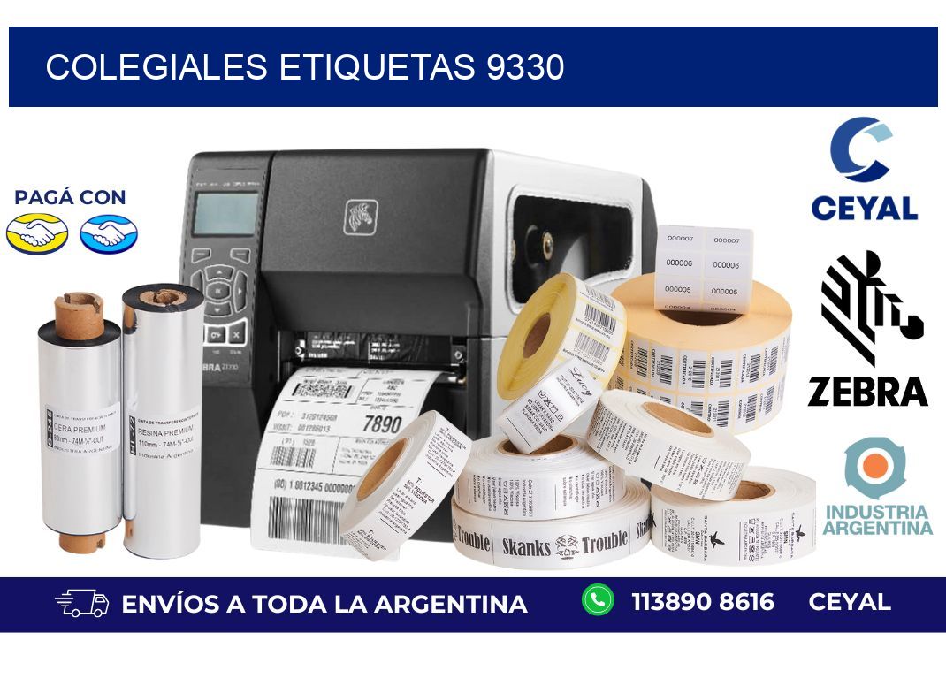Colegiales etiquetas 9330