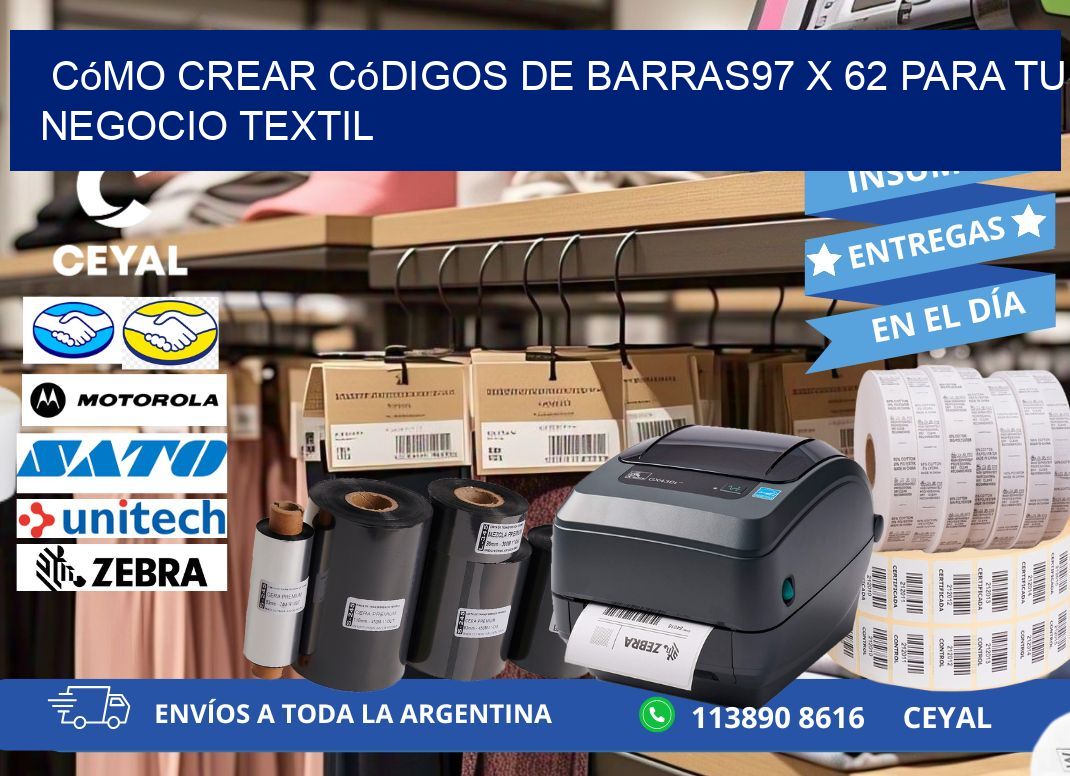 Cómo Crear Códigos de Barras97 x 62 para Tu Negocio Textil