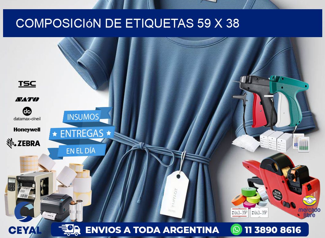 Composición de etiquetas 59 x 38