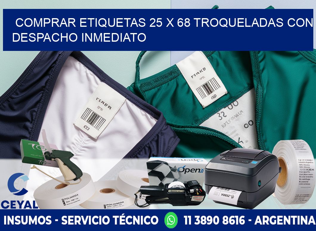 Comprar etiquetas 25 x 68 troqueladas con despacho inmediato