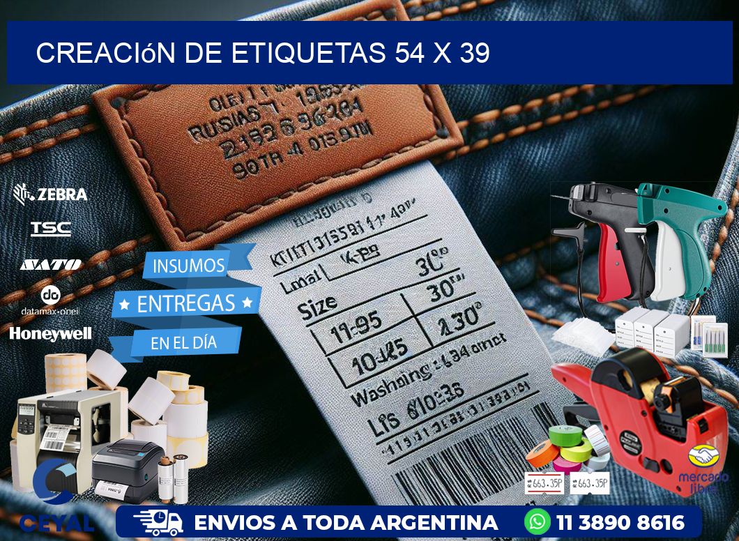 Creación de etiquetas 54 x 39
