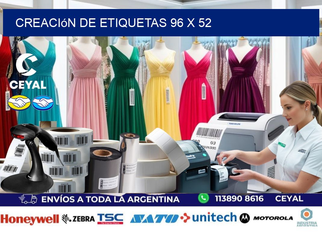 Creación de etiquetas 96 x 52