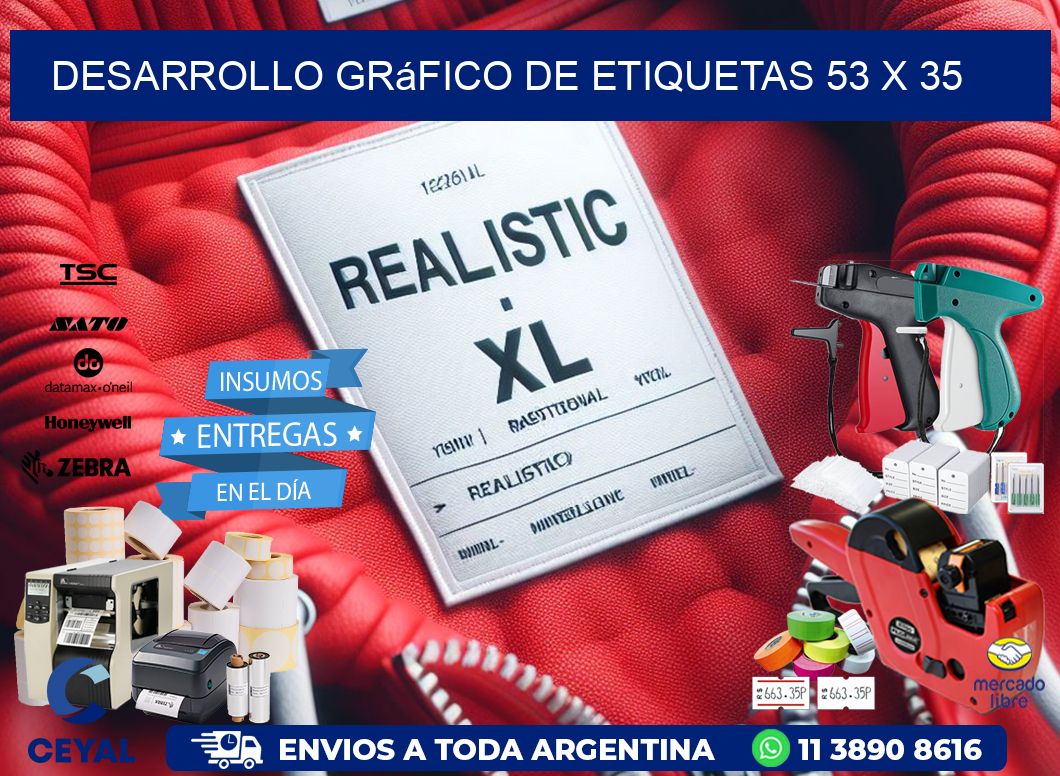 Desarrollo gráfico de etiquetas 53 x 35