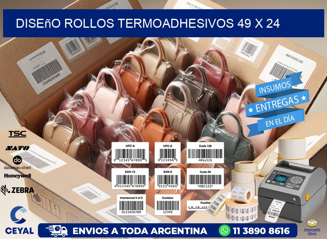 Diseño ROLLOS TERMOADHESIVOS 49 x 24