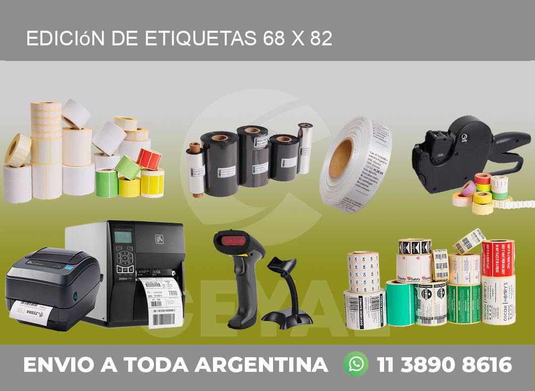 Edición de etiquetas 68 x 82