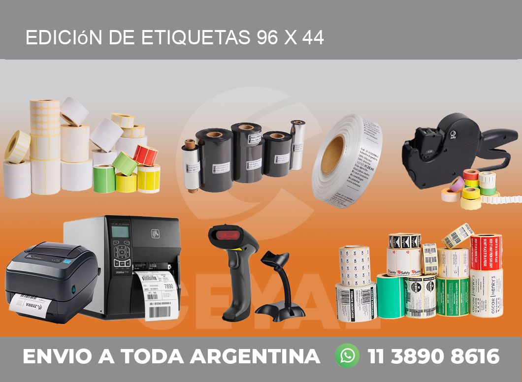 Edición de etiquetas 96 x 44