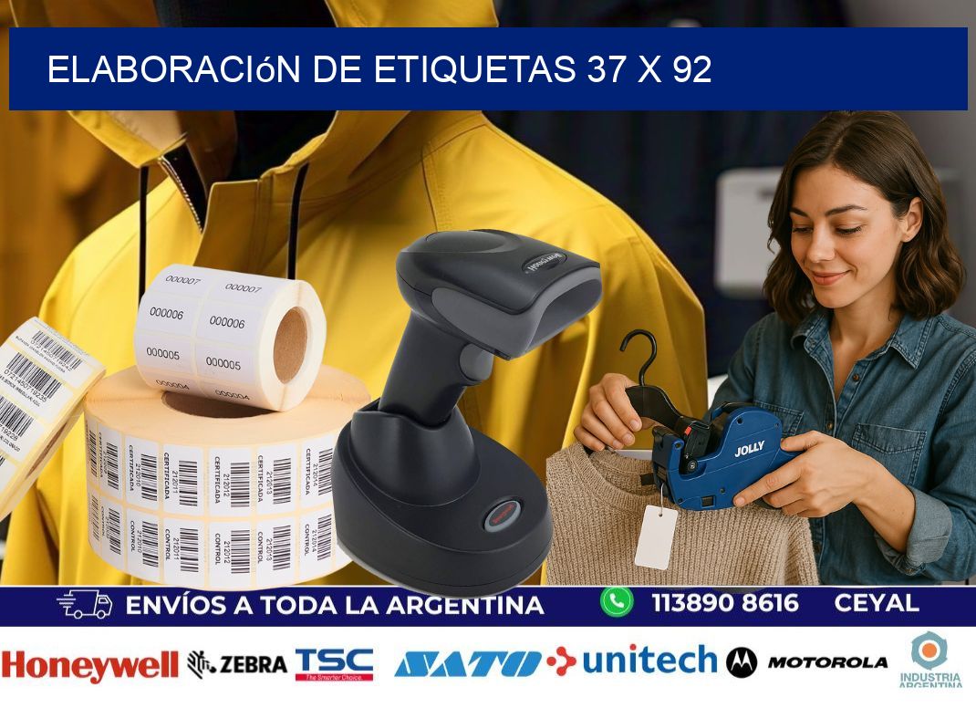 Elaboración de etiquetas 37 x 92