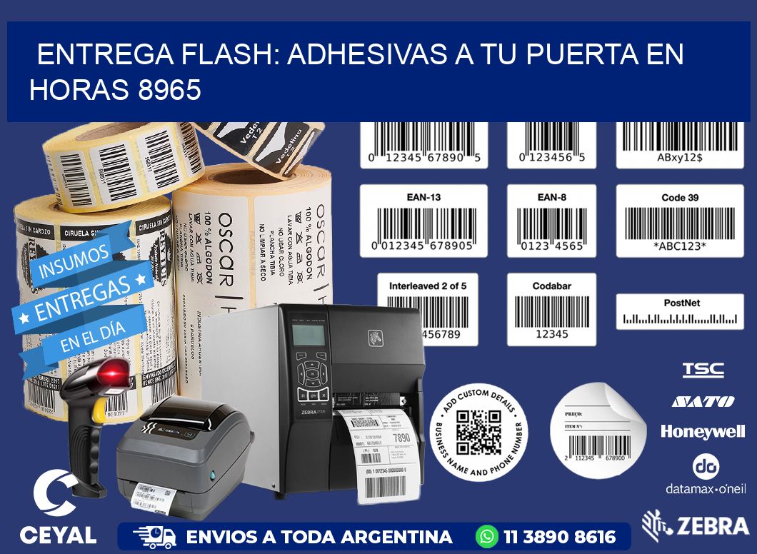 Entrega Flash: Adhesivas A Tu Puerta en Horas 8965