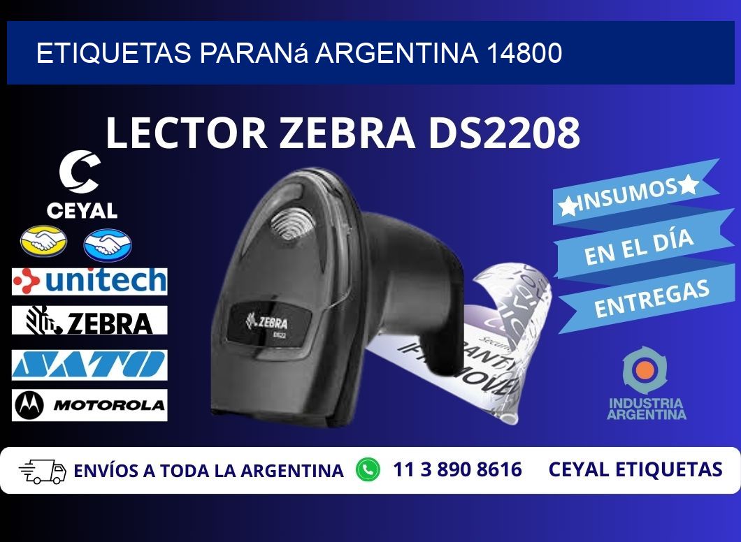 Etiquetas Paraná Argentina 14800